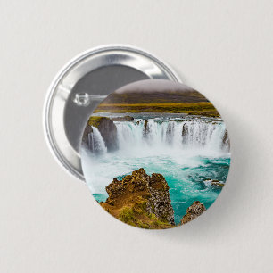 Godafoss waterfall, Iceland 2 Inch Round Button