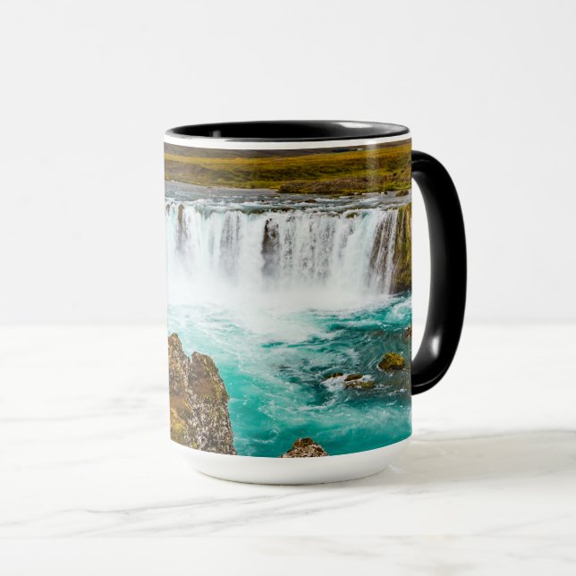 Godafoss waterfall, Iceland Mug (Front Right)