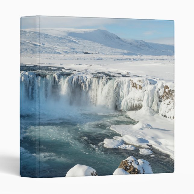 Godafoss Waterfall Landscape Binder (Front/Spine)
