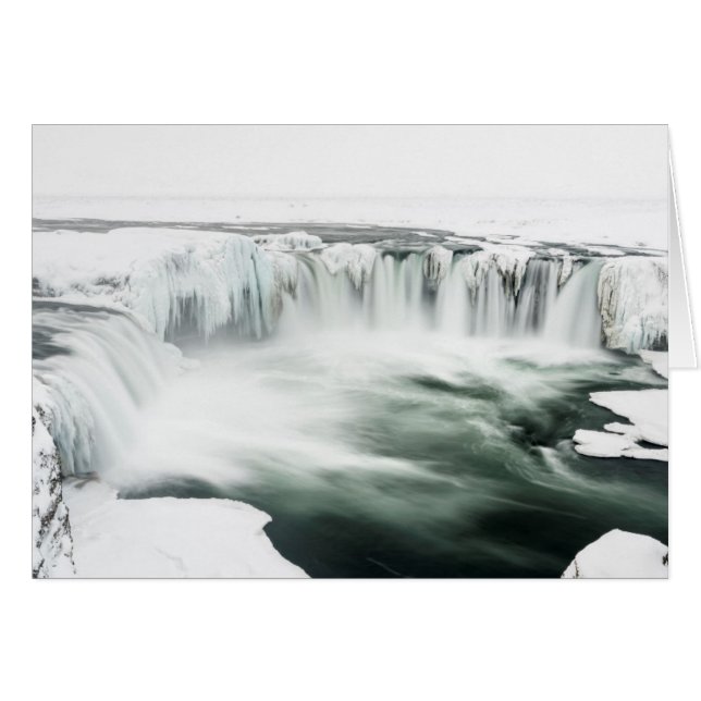 Godafoss waterfall, winter, Iceland (Front Horizontal)