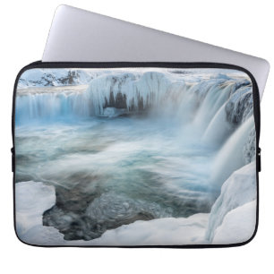 Godafoss waterfall, winter, Iceland 2 Laptop Sleeve