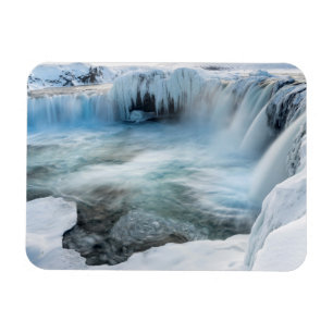 Godafoss waterfall, winter, Iceland 2 Magnet