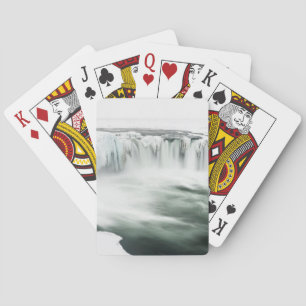 Godafoss waterfall, winter, Iceland Playing Cards