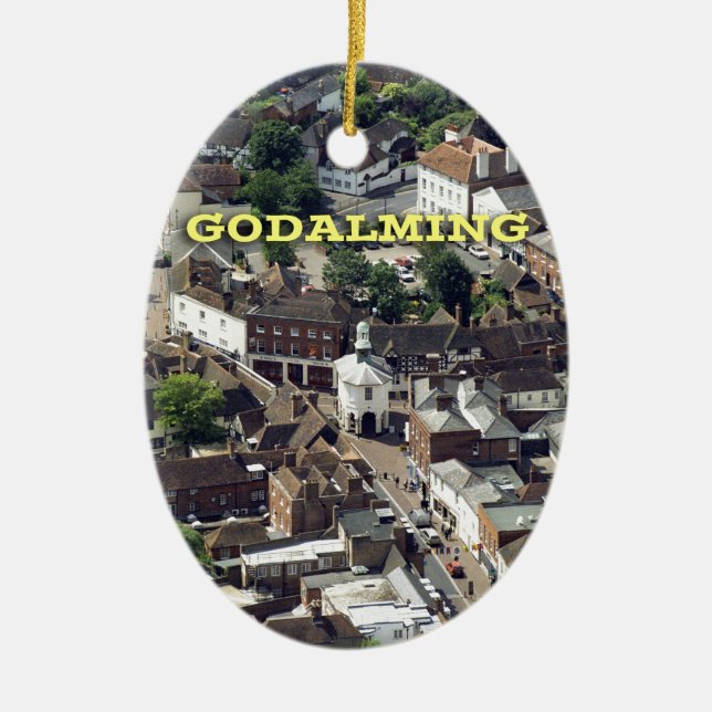 Godalming Surrey England Ceramic Ornament (Front)
