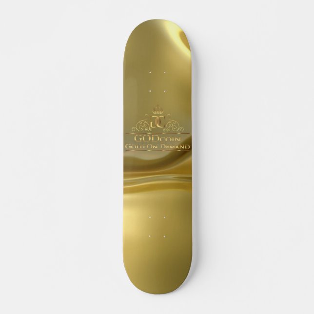 Godcoin Gold on demand Gold Skateboard  (Front)
