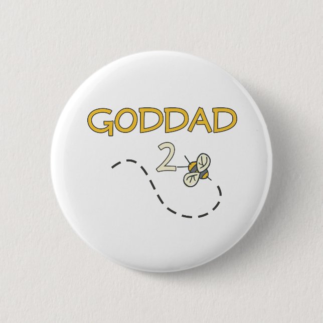 Goddad 2 Bee Inch Round Button (Front)