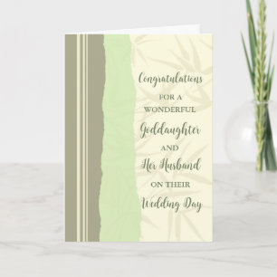 Goddaughter and Her Husband  Congratulations Card