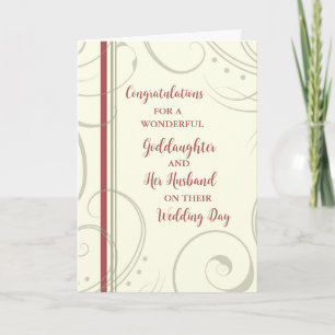 Goddaughter and Her Husband Day Congratulations Card