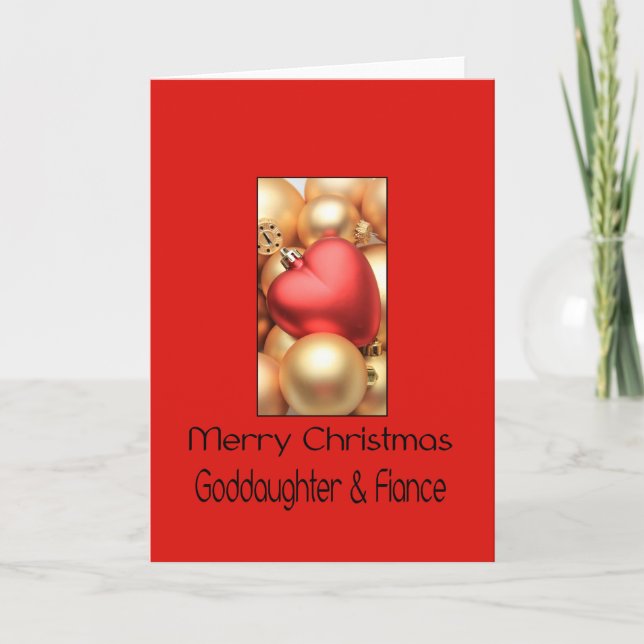 Goddaughter & Fiance    Merry Christmas card (Front)