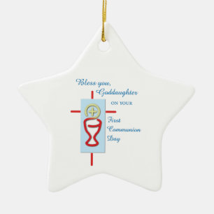 Goddaughter, First Holy Communion, Turquoise Ceramic Ornament