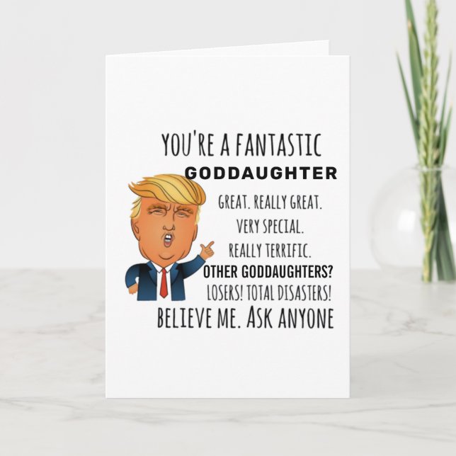 Goddaughter Funny Birthday Gift Best Present Card (Front)