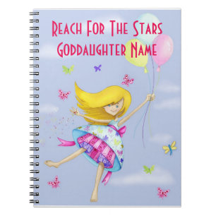 Goddaughter Gift Girly Motivational Personalized Notebook