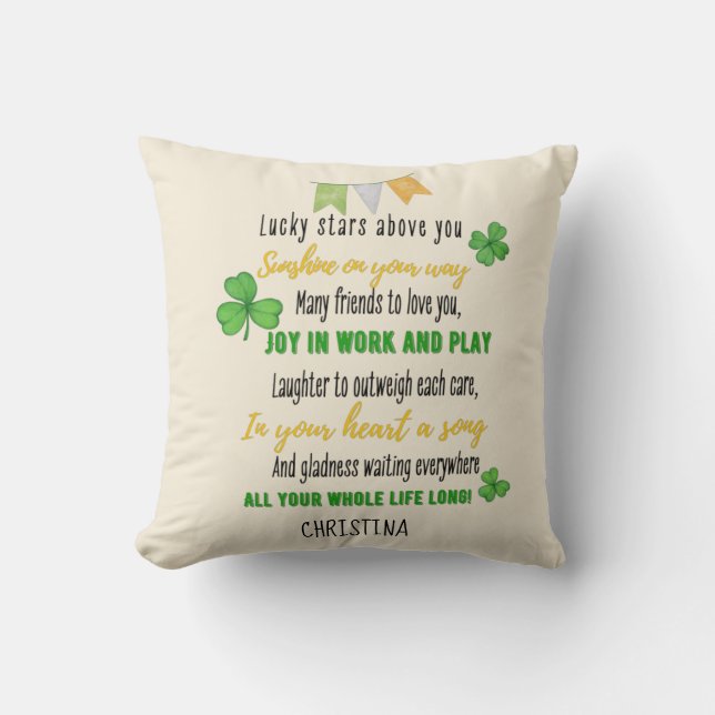 Goddaughter Gift Motivational Encouragement NAMED Throw Pillow (Front)