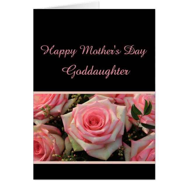 Goddaughter  Happy Mother's Day rose card (Front)