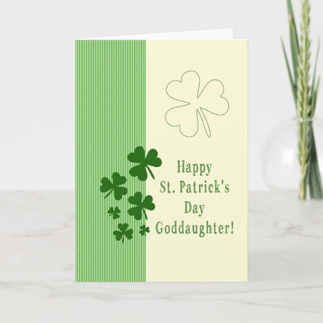 Goddaughter Happy St. Patrick's Day Card (Front)
