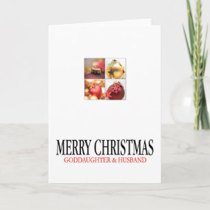 Goddaughter & husband Merry Christmas card