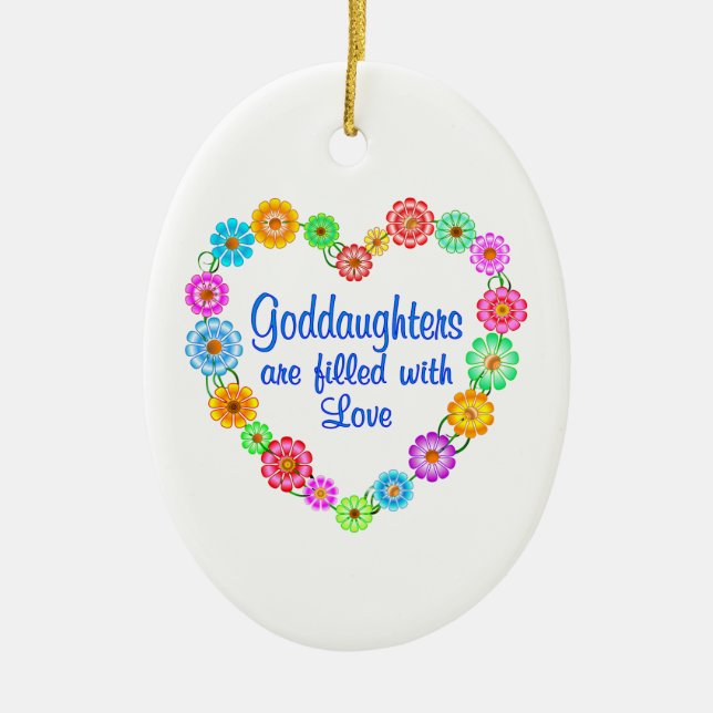Goddaughter Love Ceramic Ornament (Front)