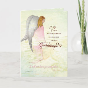 Goddaughter Sympathy Angel Card