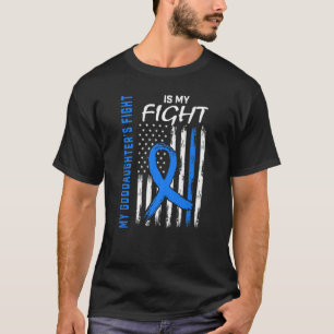 Goddaughter Type 2 Diabetes Awareness American Fla T-Shirt