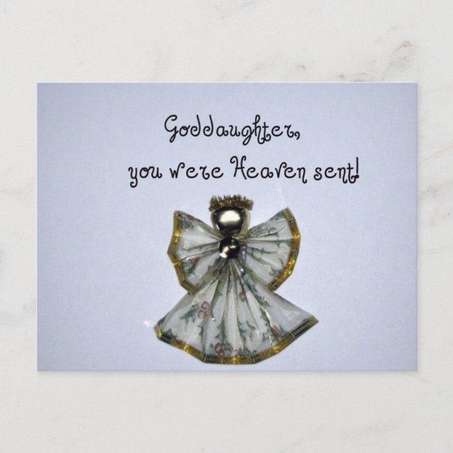 Goddaughter, you were Heaven sent! Postcard (Front)