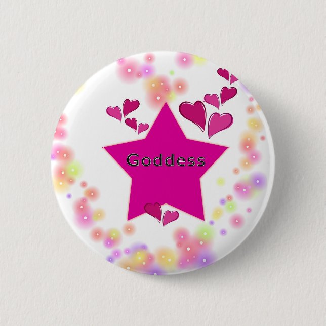 GODDESS 2 INCH ROUND BUTTON (Front)