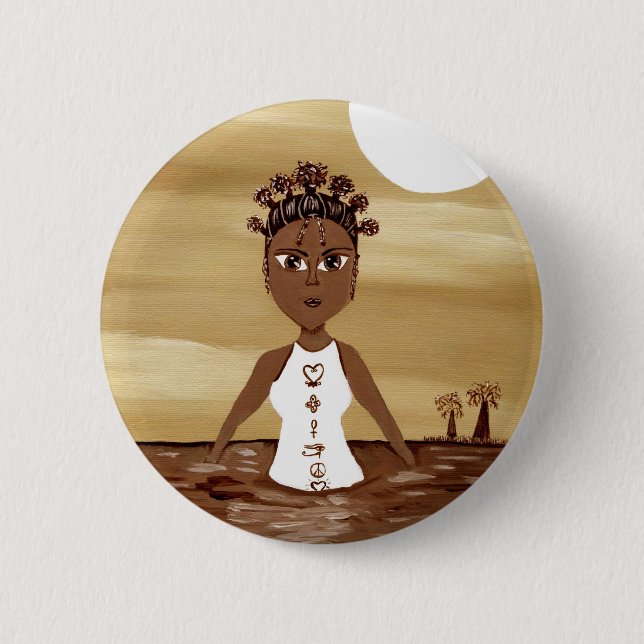 Goddess 2 Inch Round Button (Front)