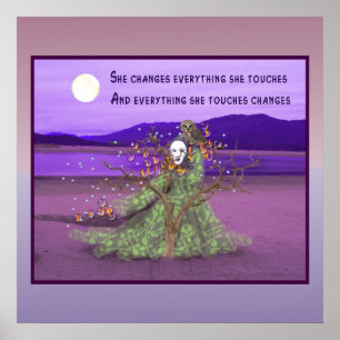 Goddess And Moon Poster