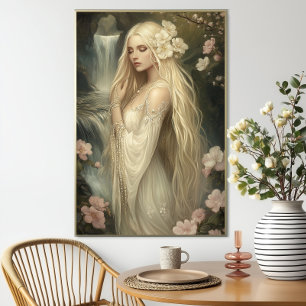 Goddess Aphrodite: Romantic Floral Fine Art Poster