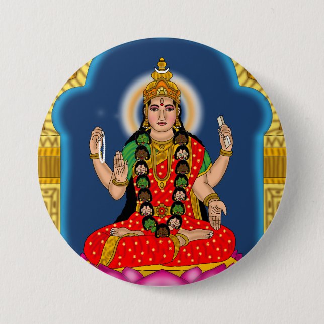 Goddess Bhairavi Button (Front)