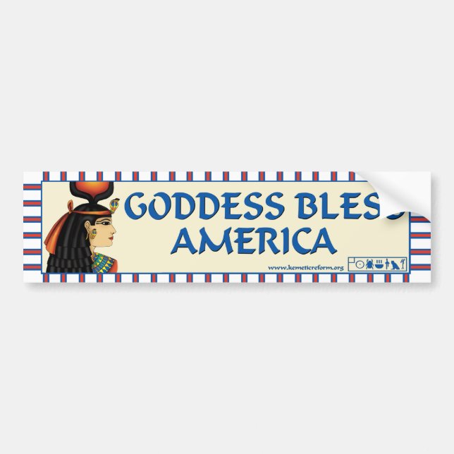 Goddess Bless America Bumper Sticker (Front)