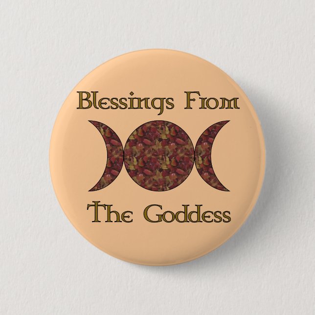 Goddess Blessings 2 Inch Round Button (Front)