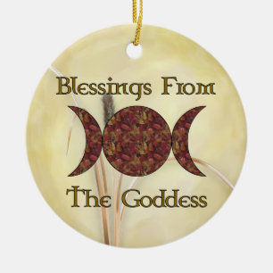 Goddess Blessings Ceramic Ornament
