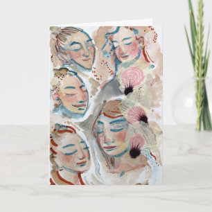 Goddess Bloom Flower Goddesses Nature Lovers       Card