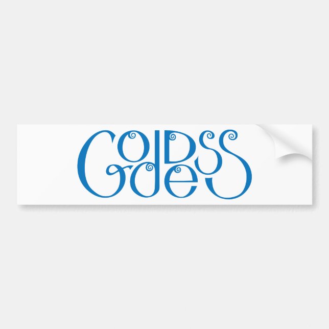 Goddess blue Bumper Sticker (Front)