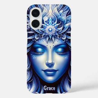 Goddess Celestial Blue Head January -   iPhone 16 Case