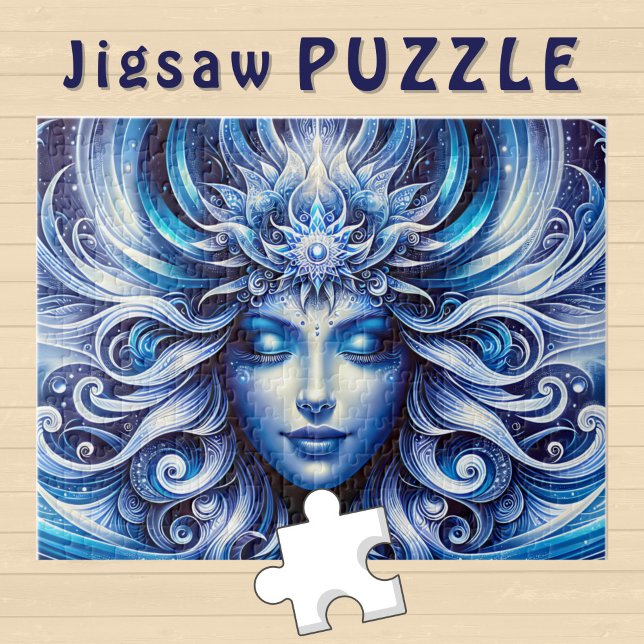 Goddess Celestial Blue Head January -  Jigsaw Puzzle (Creator Uploaded)
