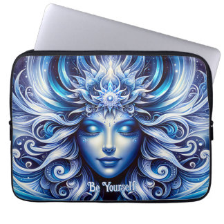 Goddess Celestial Blue Head January -   Laptop Sleeve