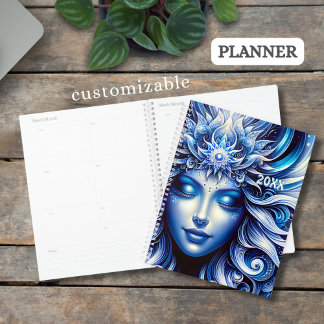 Goddess Celestial Blue Head January -   Planner
