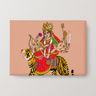 Goddess Chandraghanta Button