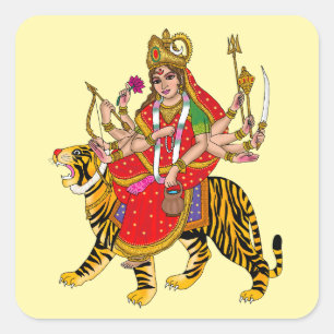 Goddess Chandraghanta Sticker