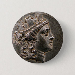 Goddess Cybele Tetradrachm 2 Inch Round Button