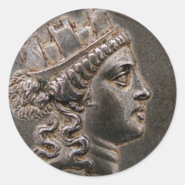 Goddess Cybele Tetradrachm Classic Round Sticker (Front)