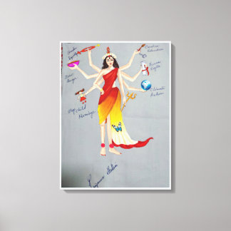 Goddess Durga as Mother Nature Canvas Print