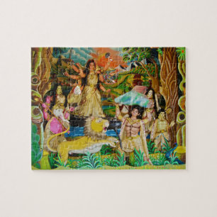 Goddess Durga at Durga festival in Burdwan Jigsaw Puzzle