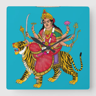 Goddess Durga Clock