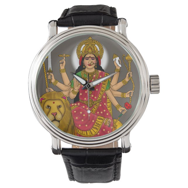 Goddess Durga Clock Watch (Front)