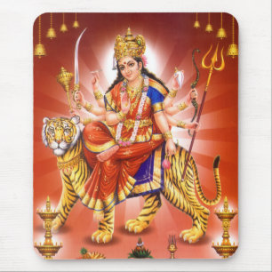 Goddess Durga (Hindu goddess) Mouse Pad