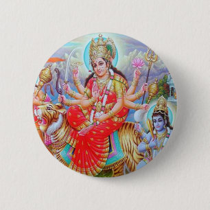 Goddess Durga Ji 2 Inch Round Button