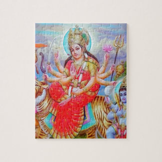 Goddess Durga Ji Painting Jigsaw Puzzle