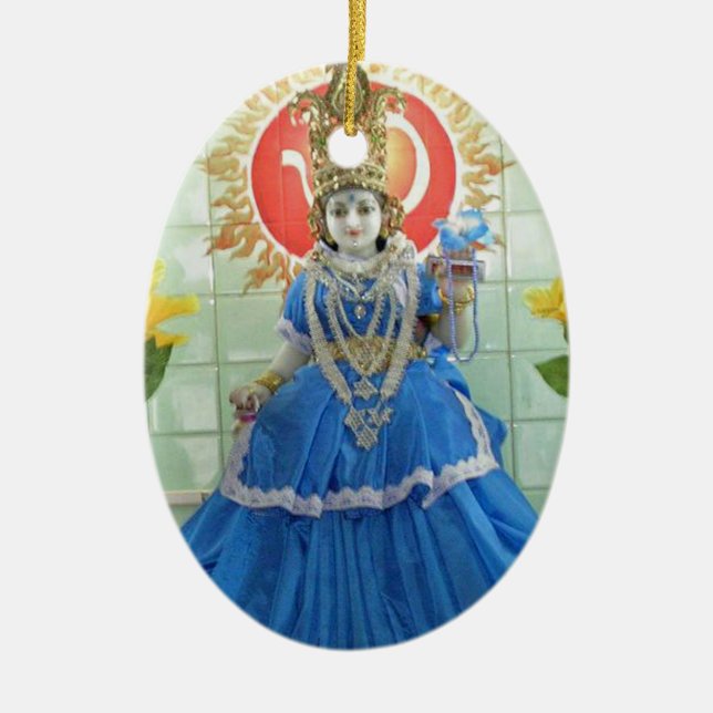 Goddess Durga NavDurga Images Ceramic Ornament (Front)